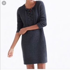 Madewell Lace-up Sweater Dress
